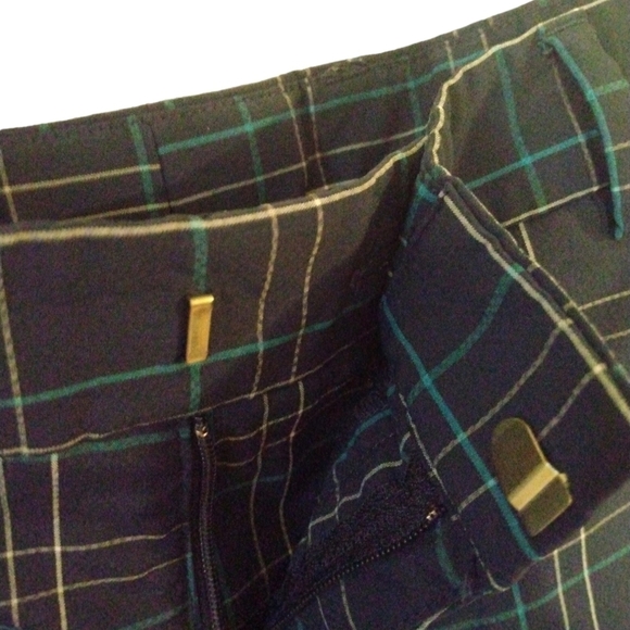 Walter Hagen Blue/Beige Stripped Comfort Golf Shorts Clasp Zipper Closure Sz36 - Picture 4 of 10